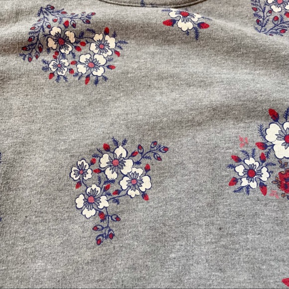 Old Navy Kids Floral Sweatshirt Dress Pockets Size 4 - Picture 5 of 7